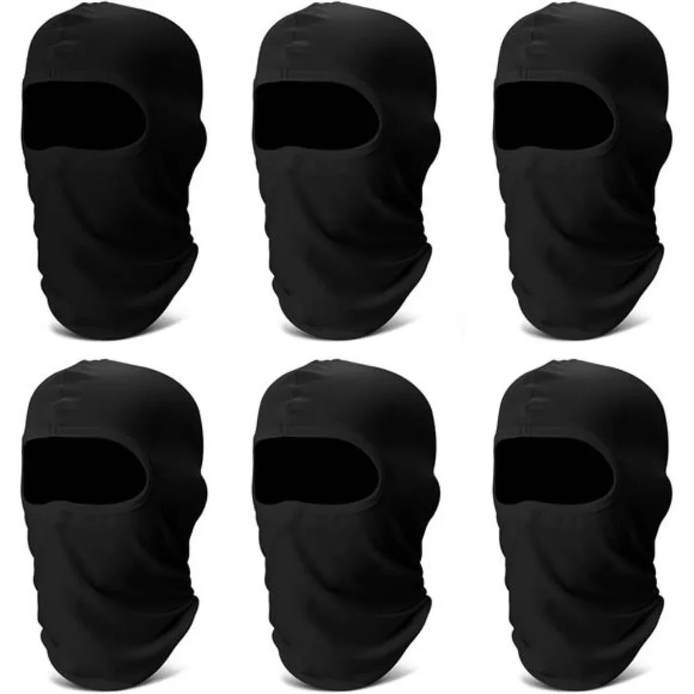 6 Pack Balaclava Ski Face Mask: Cooling Neck Gaiter Full Head Mask Face Cover